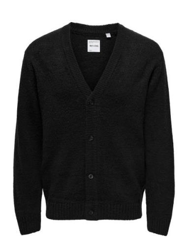 Onsanthony Reg 5 Button Card Knit ONLY & SONS Black