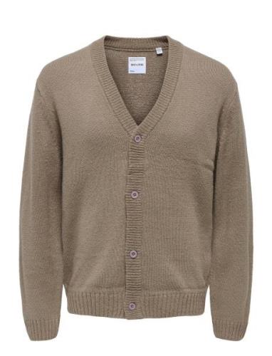 Onsanthony Reg 5 Button Card Knit ONLY & SONS Beige