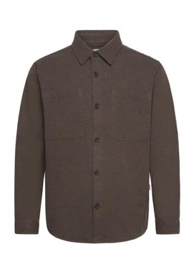 Slh-Heavy Twill Overshirt Ls Noos Selected Homme Brown