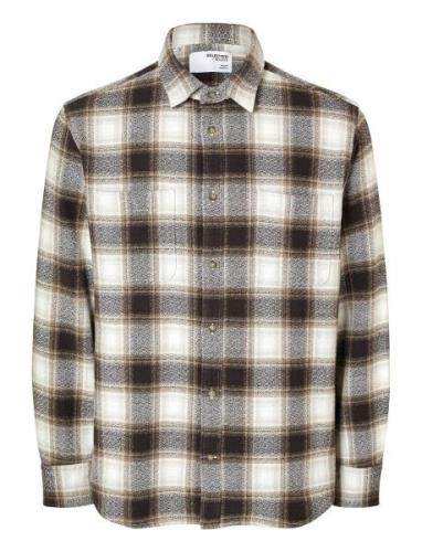 Slhregowen-Grindle Check Shirt Ls Selected Homme Brown