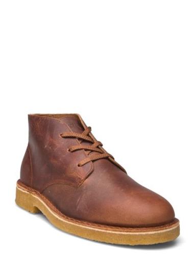 Slhricco Leather Chukka Boot Selected Homme Brown