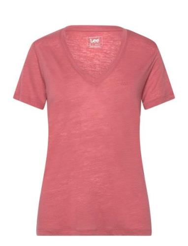 V Neck Tee Lee Jeans Pink