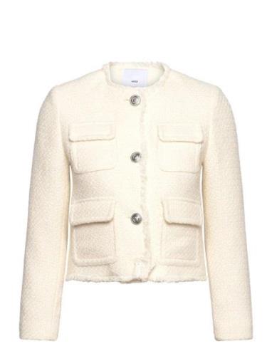 Tweed Jacket With Pockets Mango White