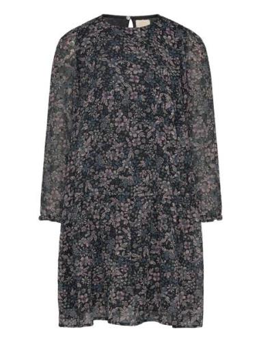 Dress Flower Dobby Creamie Navy