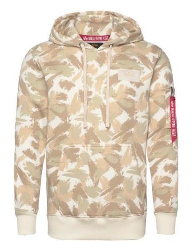 Back Print Hoody Camo Alpha Industries Beige