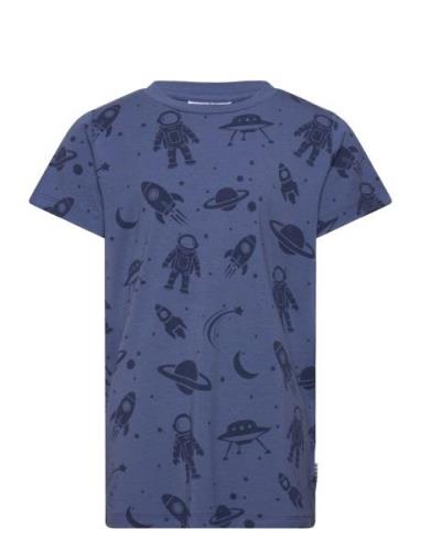 Bamboo T-Shirt Blue Astronaut Geggamoja Blue