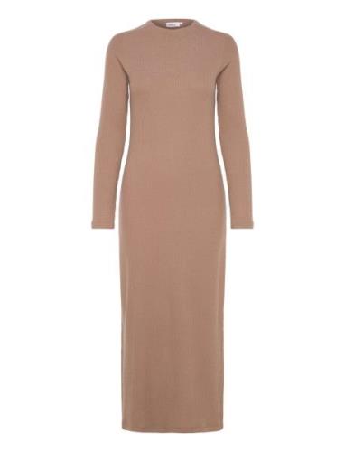 Daniela Rib Dress Once Untold Beige