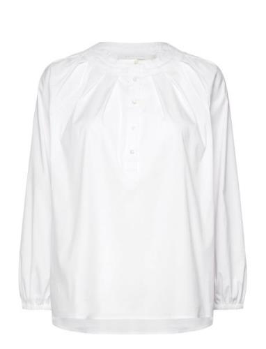 Patricia Blouse Fancy Poplin Naja Lauf White