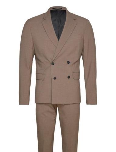 Plain Db Mens Suit Lindbergh Beige