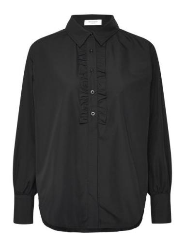 Rwsebony Shirt W/Ruffles Rosemunde Black