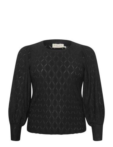 Kctina Lace Blouse Kaffe Curve Black