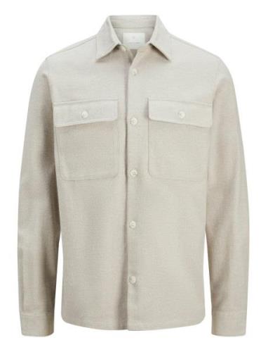 Jprraymond Melange Solid Ls Overshirt Sn Jack & J S Beige