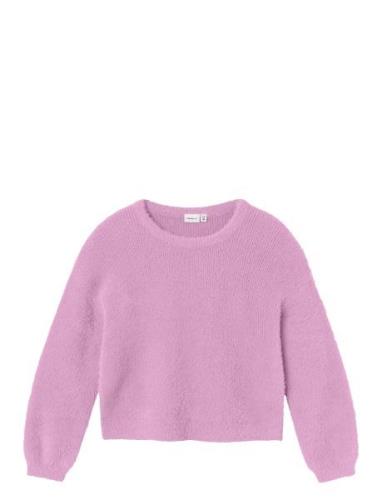 Nkfnikaline Ls Short Knit Name It Pink