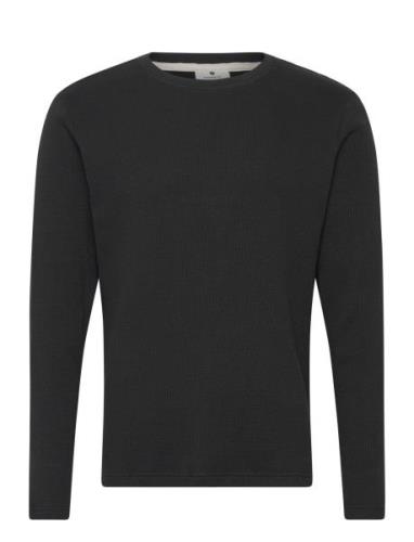 Akkikki L/S Waffle Tee Anerkjendt Black