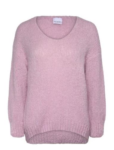 Fora Knit V-Neck Sweater Noella Pink