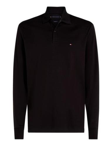 L/S Liquid Cotton Reg Polo Tommy Hilfiger Black