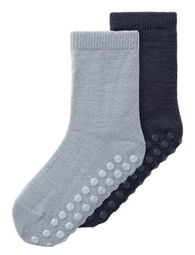 Nmmwak Wo/Bl 2P Sock W/Non Skid Name It Navy