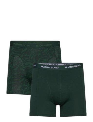 Cotton Stretch Boxer 2P Björn Borg Green