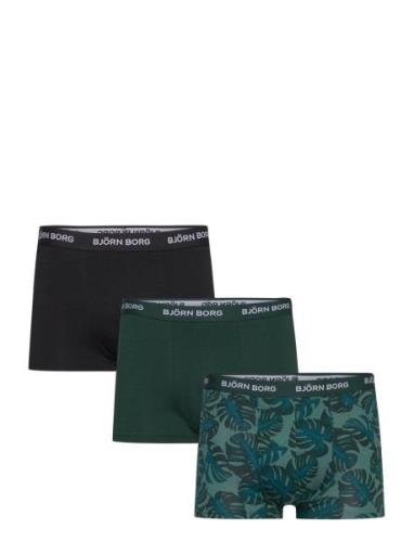 Cotton Stretch Trunk 3P Björn Borg Green