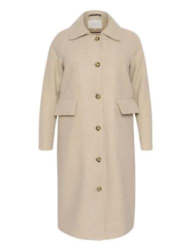 Kcannelene Coat Kaffe Curve Beige