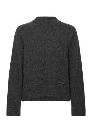 W. Lambswool Knit Crew HOLZWEILER Grey