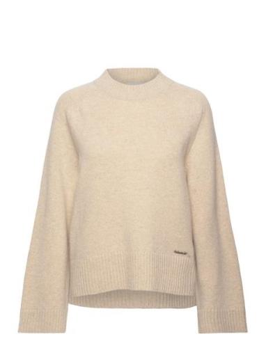 W. Lambswool Knit Crew HOLZWEILER Beige