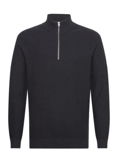 Cfkarl 0160 Structured Halfzip Knit Casual Friday Navy