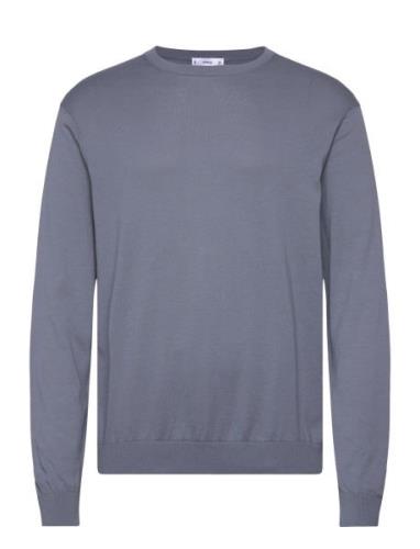 100% Cotton Fine-Knit Sweater Mango Blue