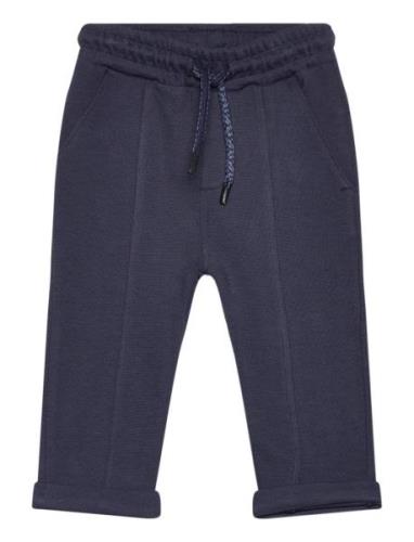 Cotton Jogger-Style Trousers Mango Navy