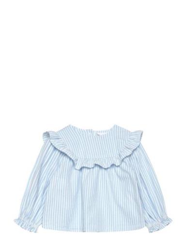 Striped Blouse Mango Blue