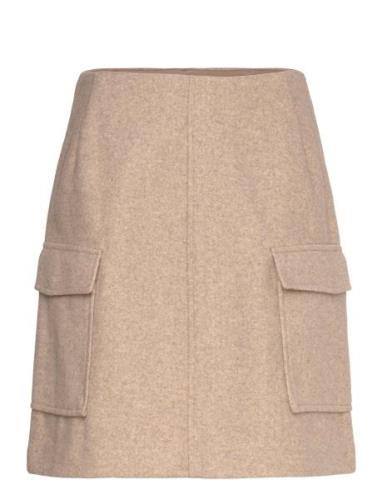 Vmfortuneemmy Hw Short Skirt Ga Boo Vero Moda Beige