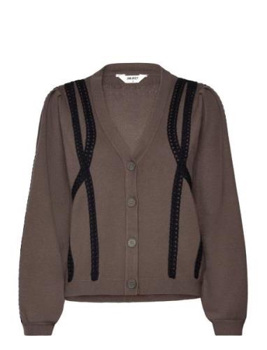 Objulla Knit L/S Re Cardigan 134 Object Brown