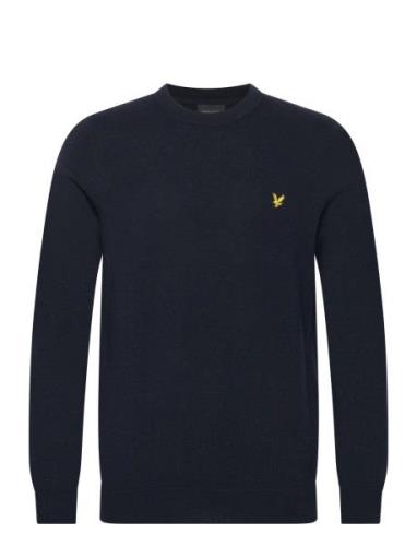 Cotton Merino Crew Neck Jumper Lyle & Scott Navy