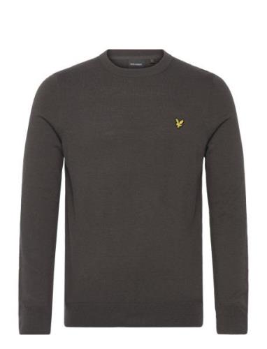 Cotton Merino Crew Neck Jumper Lyle & Scott Black