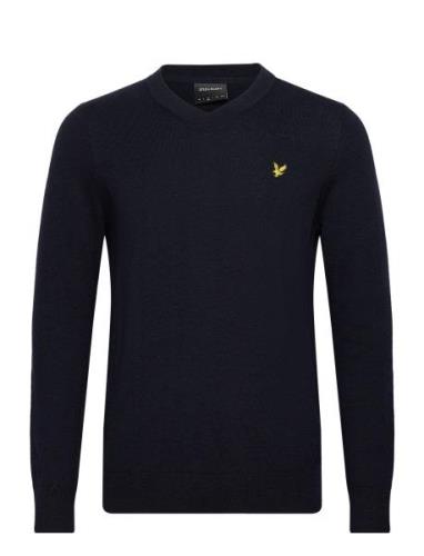 Cotton Merino V Neck Jumper Lyle & Scott Navy