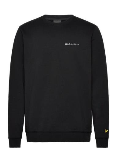 Embroidered Crew Neck Sweatshirt Lyle & Scott Black