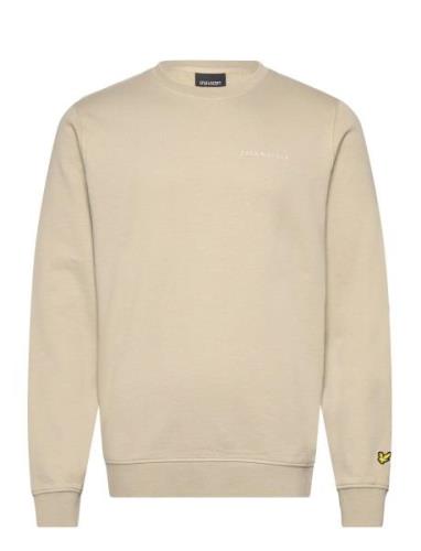 Embroidered Crew Neck Sweatshirt Lyle & Scott Beige