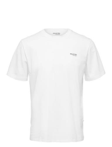 Slhaspen Logo Ss O-Neck Tee Noos Selected Homme White