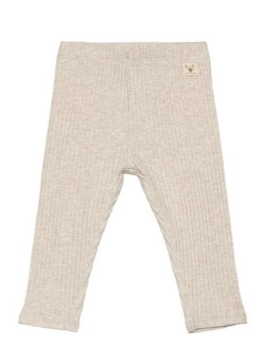 Cotton Ribbed Leggings Mango Beige