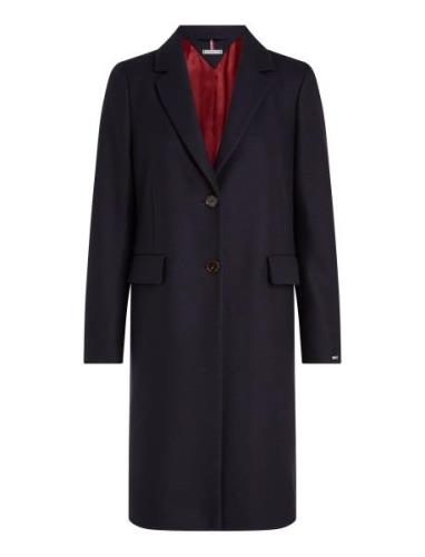 Wool Blend Classic Coat Tommy Hilfiger Navy