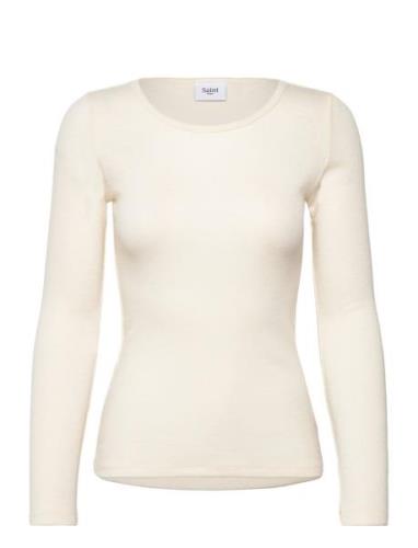 Garimasz Wool Ls Blouse Saint Tropez Beige