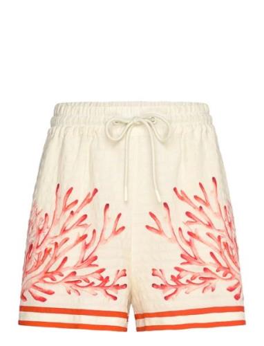 Iris High Rise Drawstring Shorts Malina Patterned