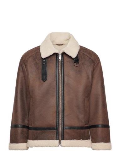 Faux Shearling Jacket Lindbergh Brown