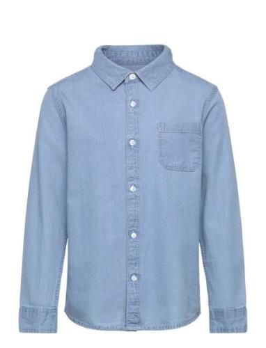 Regular-Fit Denim Shirt Mango Blue