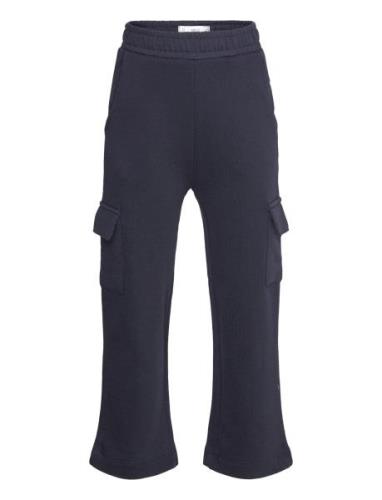 Cotton Cargo Trousers Mango Navy