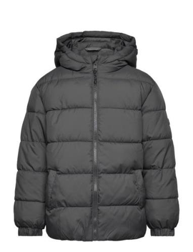 Hood Quilted Coat Mango Grey