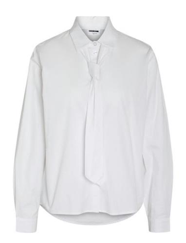 Nmfreja L/S Tie Shirt Wvn Fwd NOISY MAY White