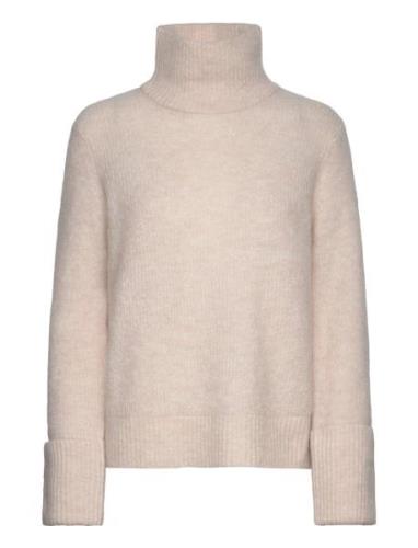 Slfsia Ras Ls Knit High Neck Selected Femme Cream