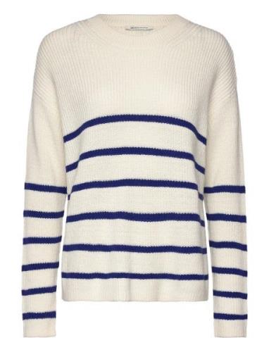 Pullover With Stripes Tom Tailor White