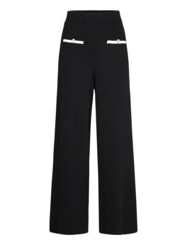 Straight-Fit Trousers With Contrasting Piping Mango Black